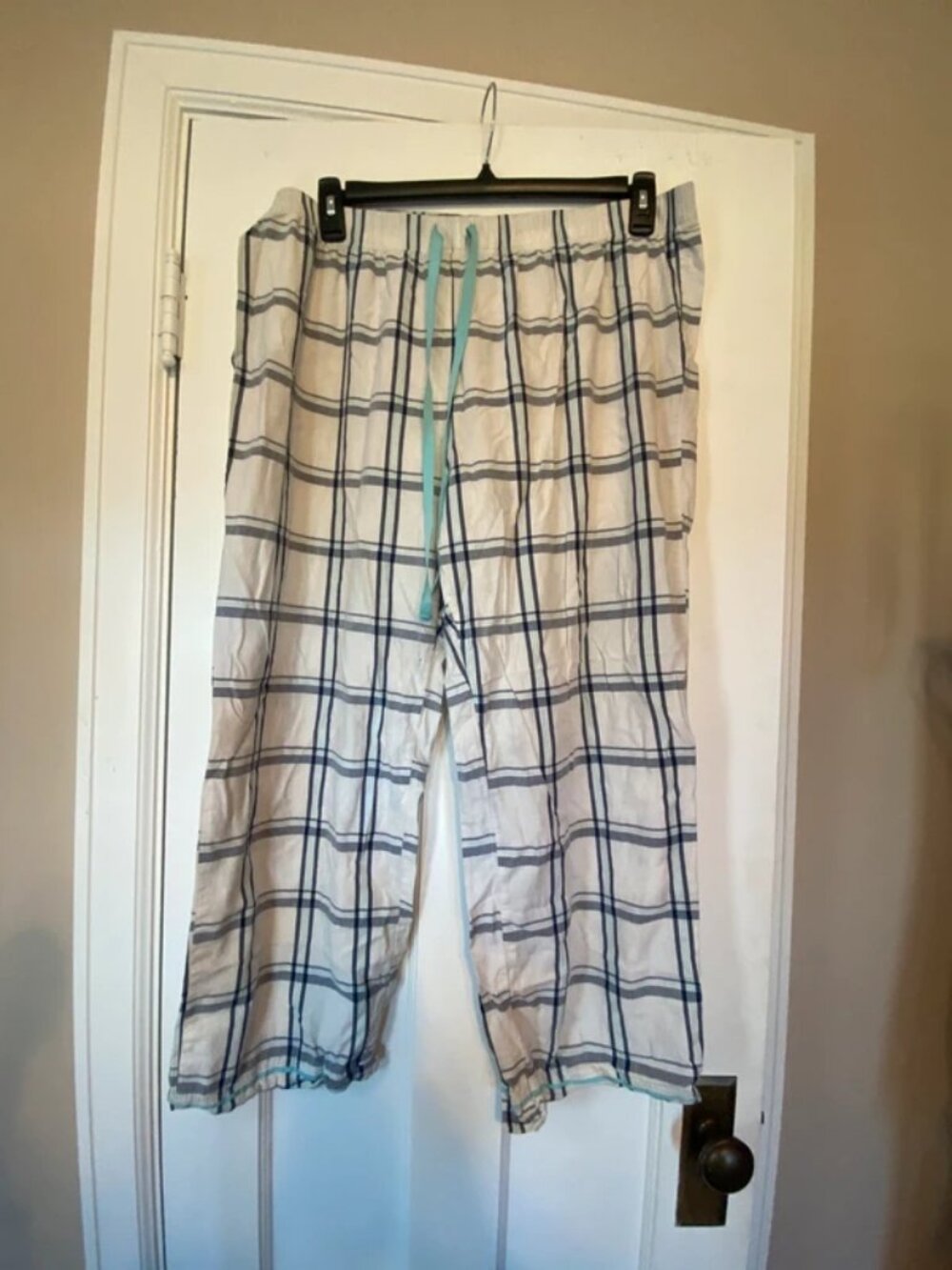 Womens Liz Claiborne plus size xxl white blue pajama pants